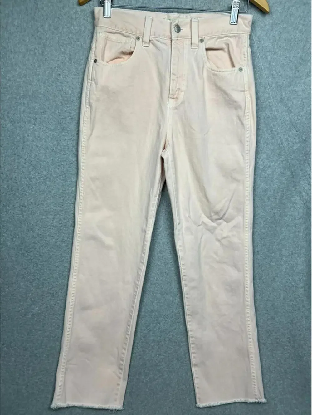 Madewell Curvy Straight Leg Jeans Womens Size 26 High Rise Stretch Ankle Denim